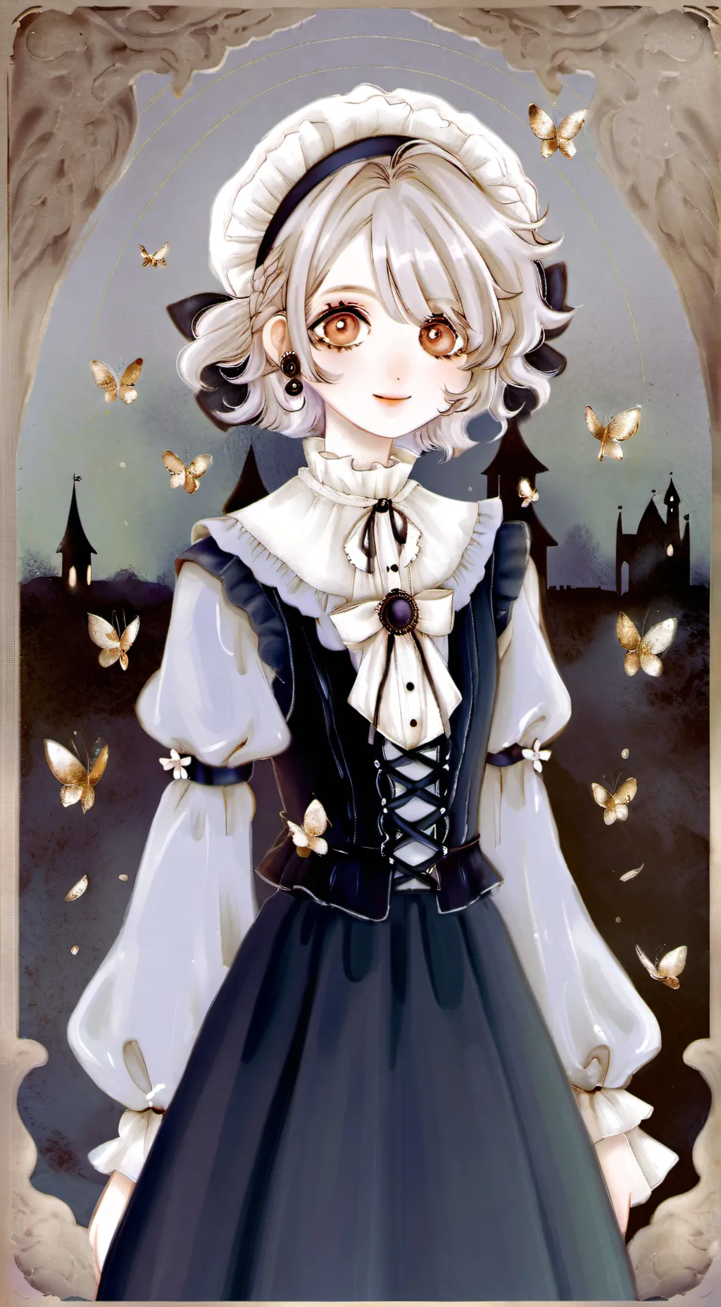 ai character: Durple background