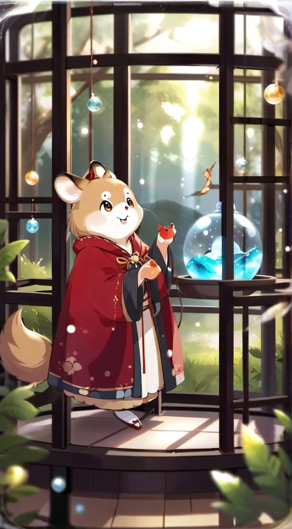ai character: hamster  background