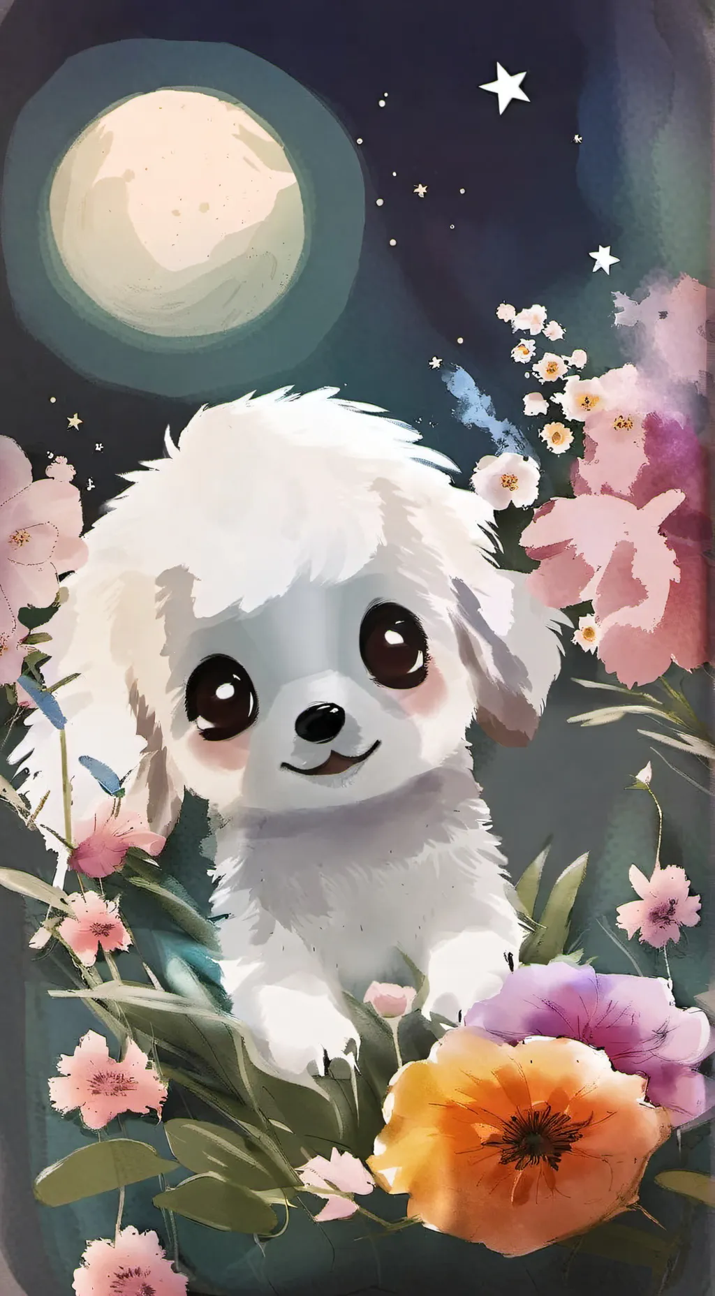 ai character: 🌙!MOONFLOWER!🌺 background