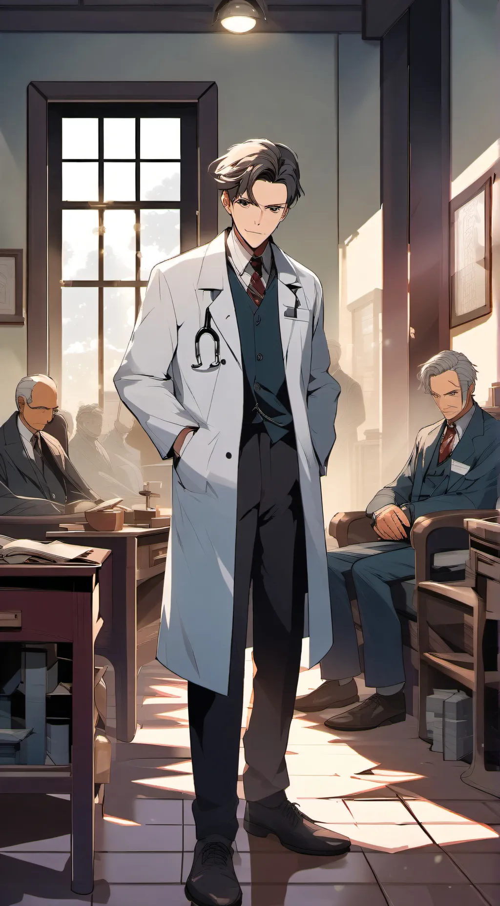 ai character: Dr Sanderson  background