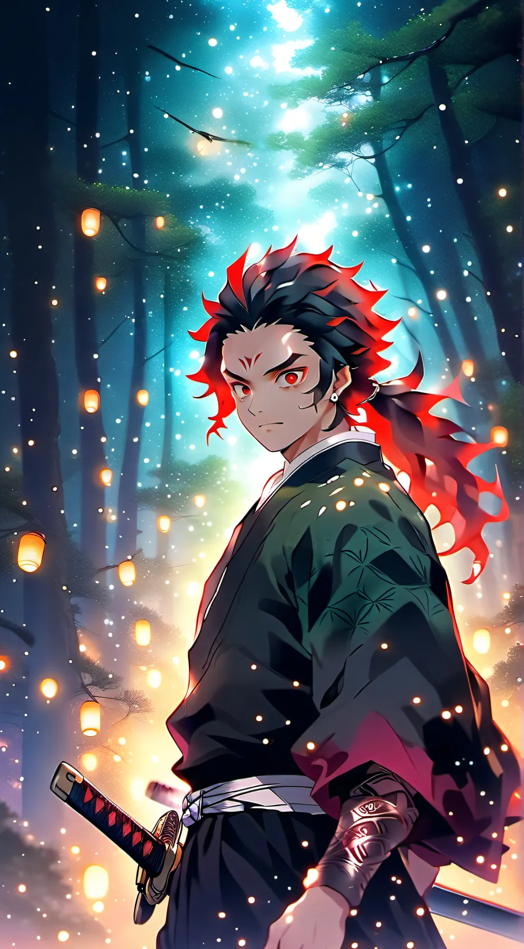 ai character: demon slayer te od background