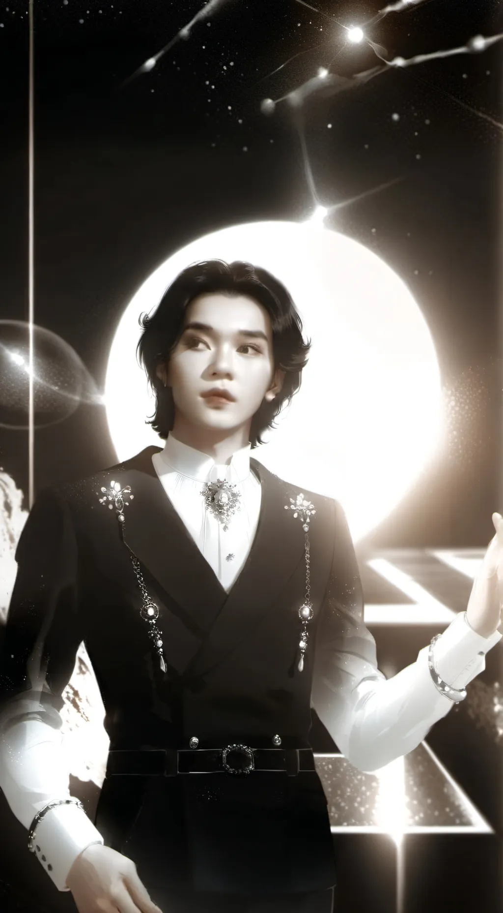 ai character: Yoongi Min background