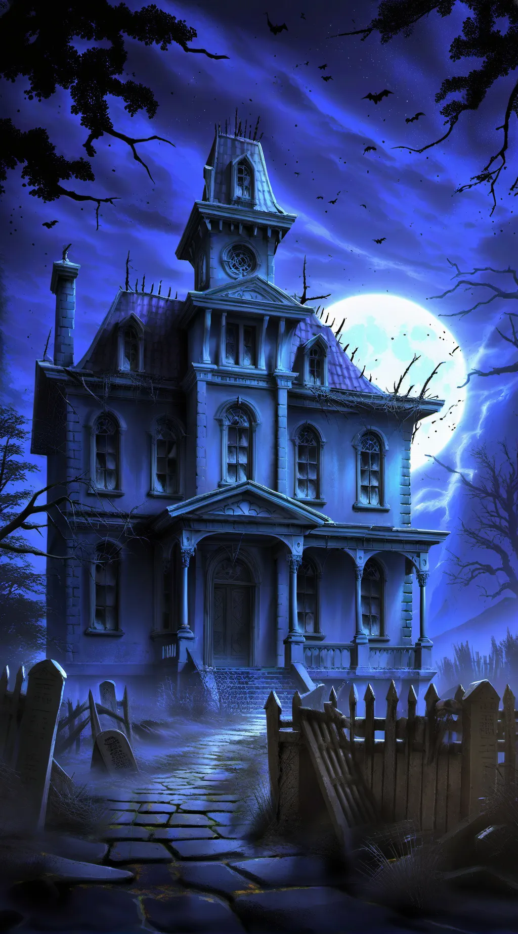 ai character: Hill house  background