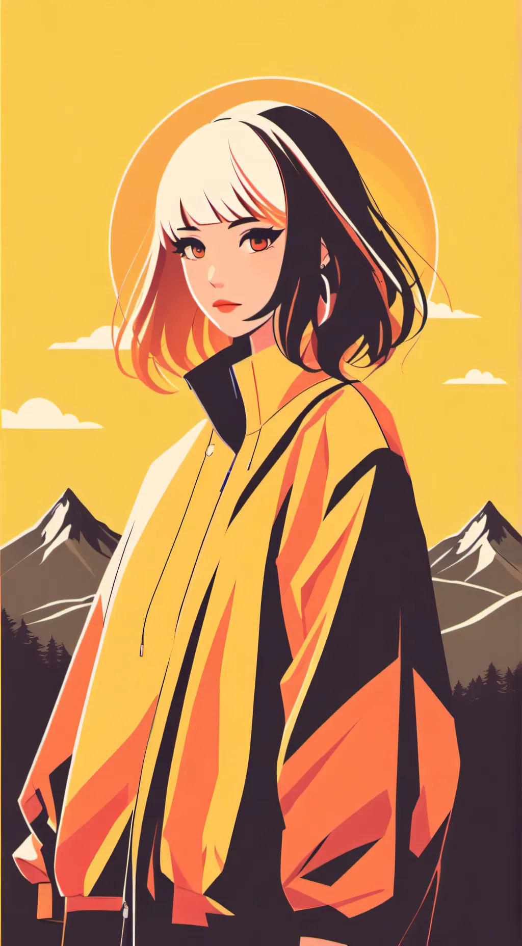 ai character: drama in LOV background