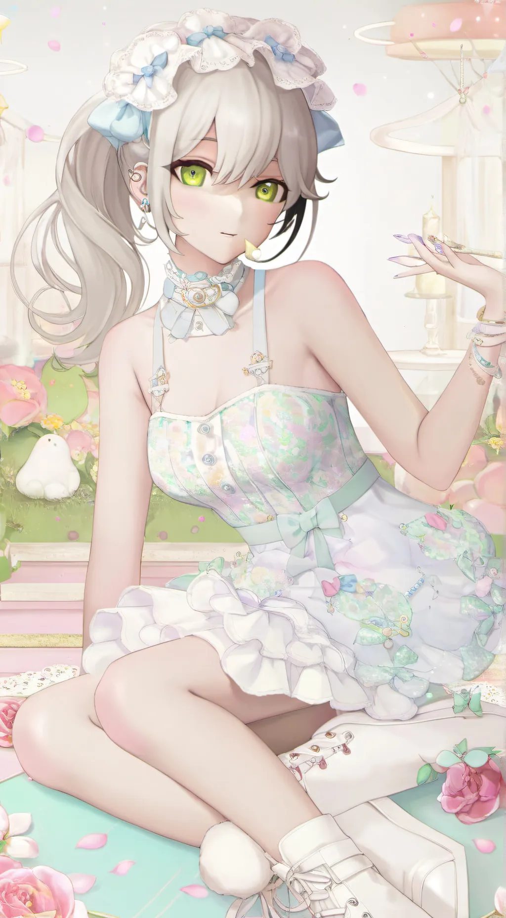 ai character: girl background