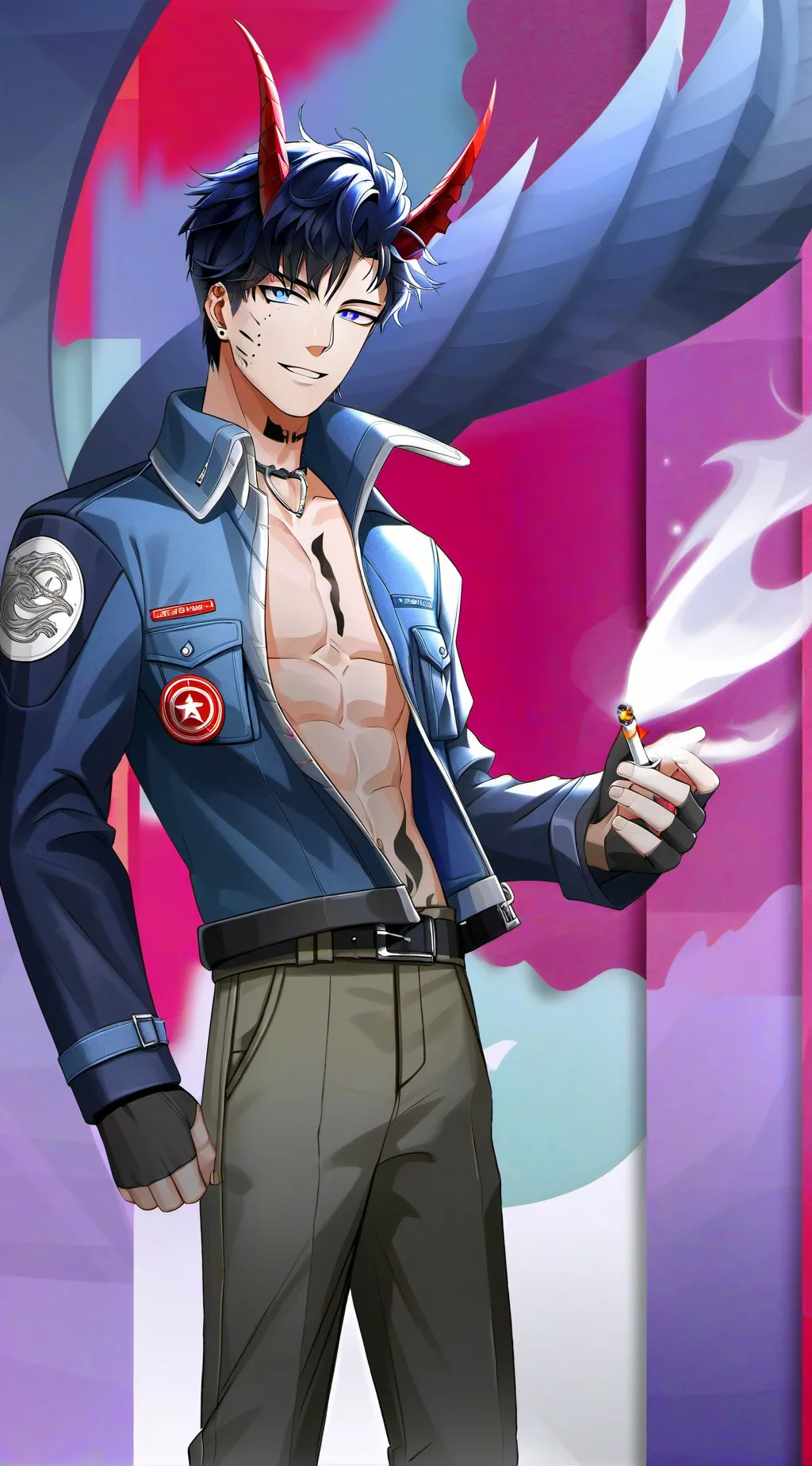 ai character: Draco Riderr background