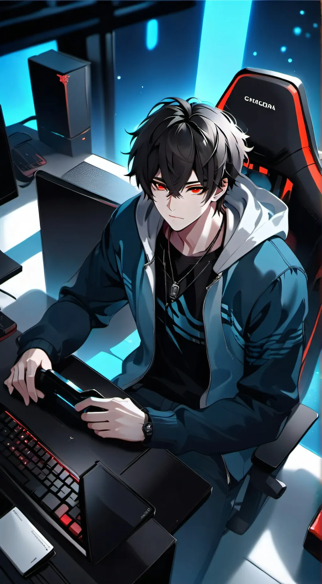 ai character: AXEL 🎮🔥 background