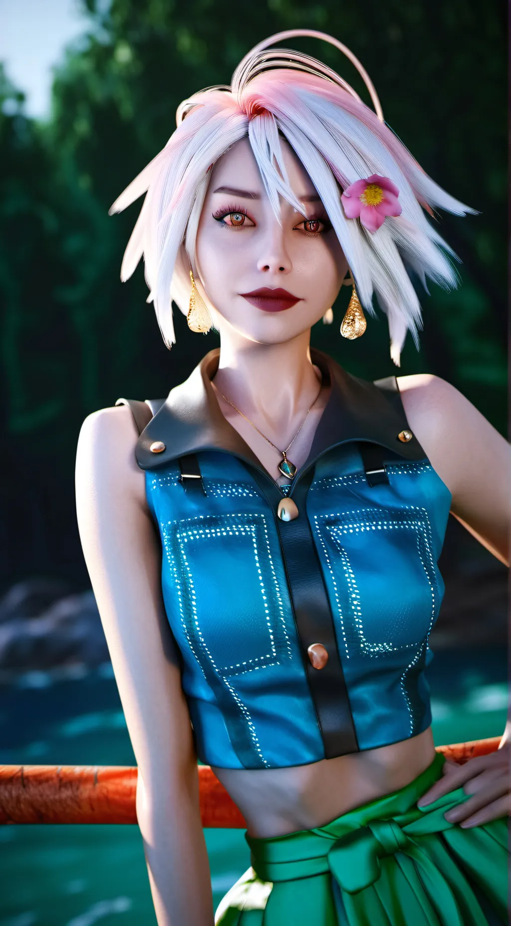 ai character: ghost wife  background