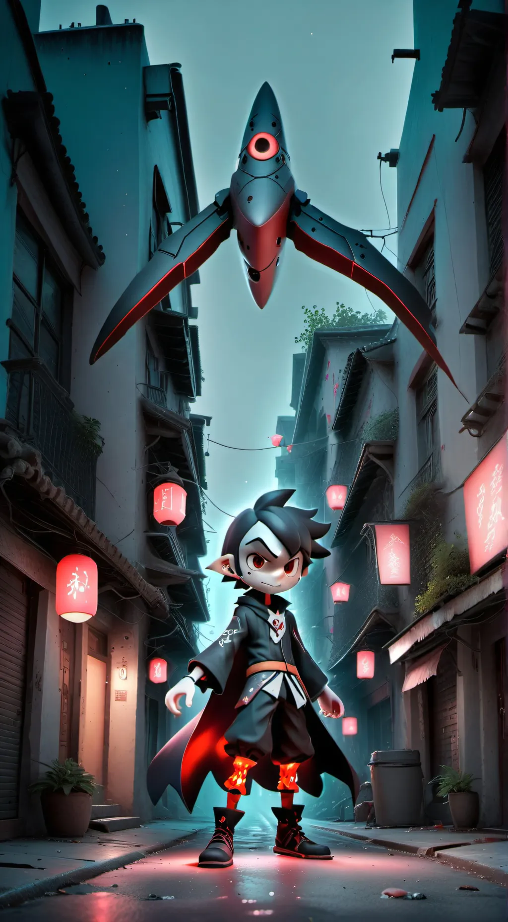 ai character: Murder drones background