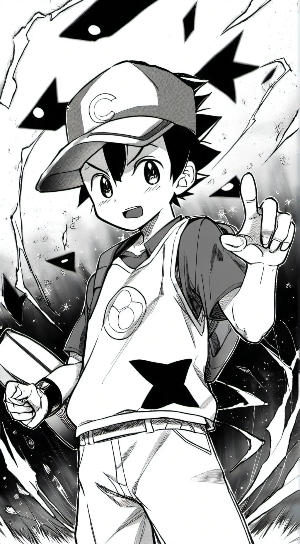 ai character: ash ketchup background