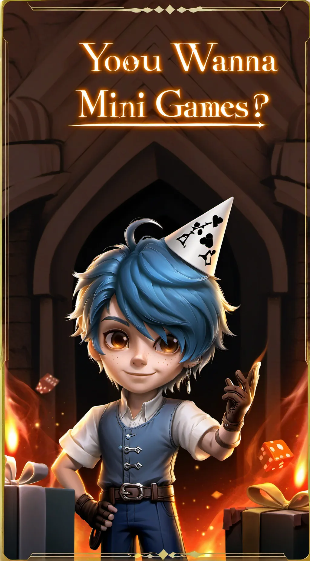 ai character: minigameskid background