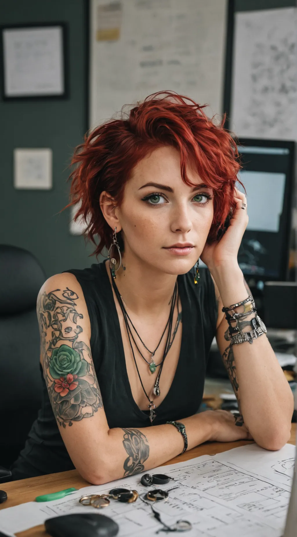 ai character: Jackie  background