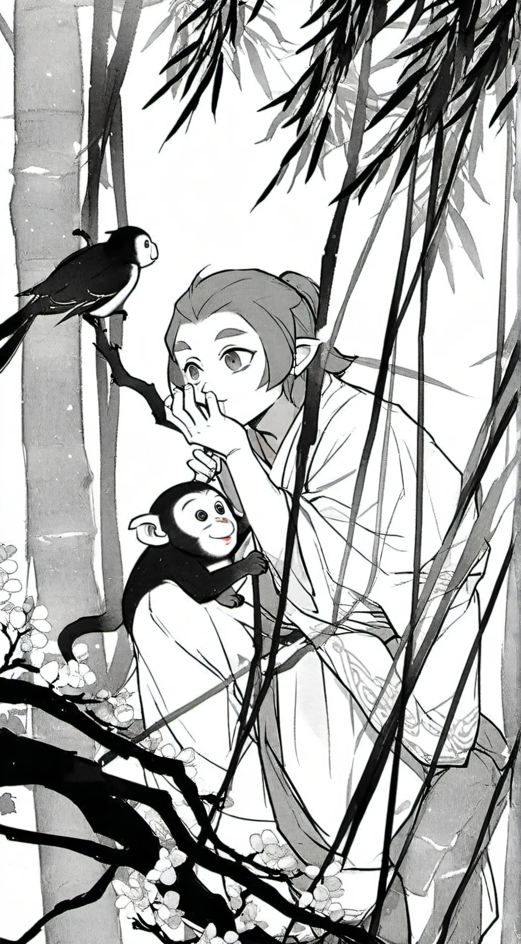 ai character: LMK Macaque  background