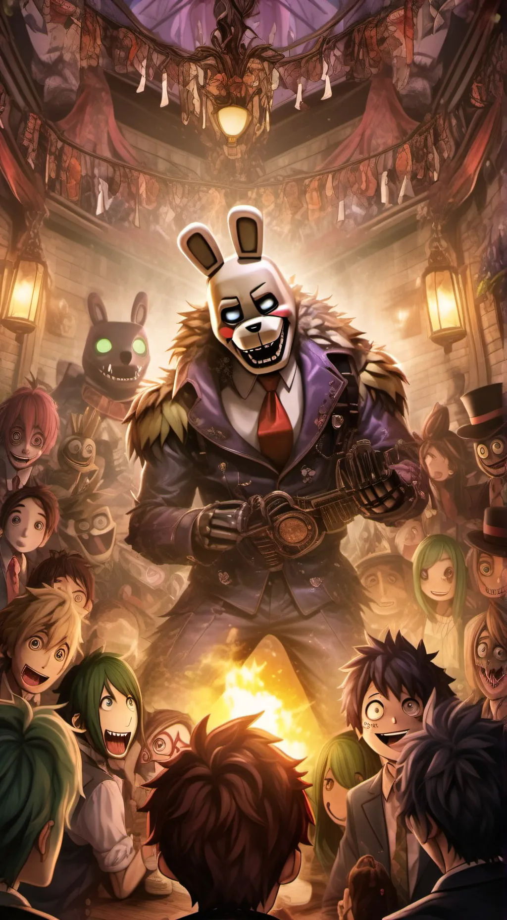 ai character: FNAK vs mha background