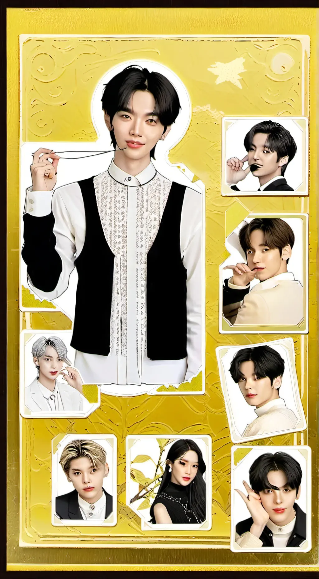 ai character: enhypen Christmas  background