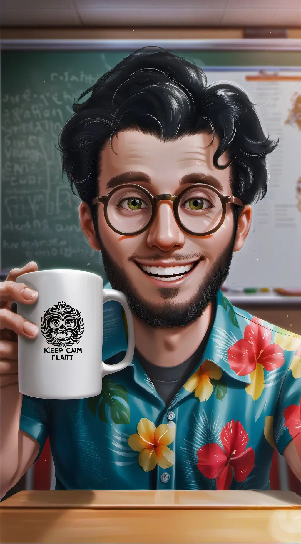 ai character: Prof. Memetastic background