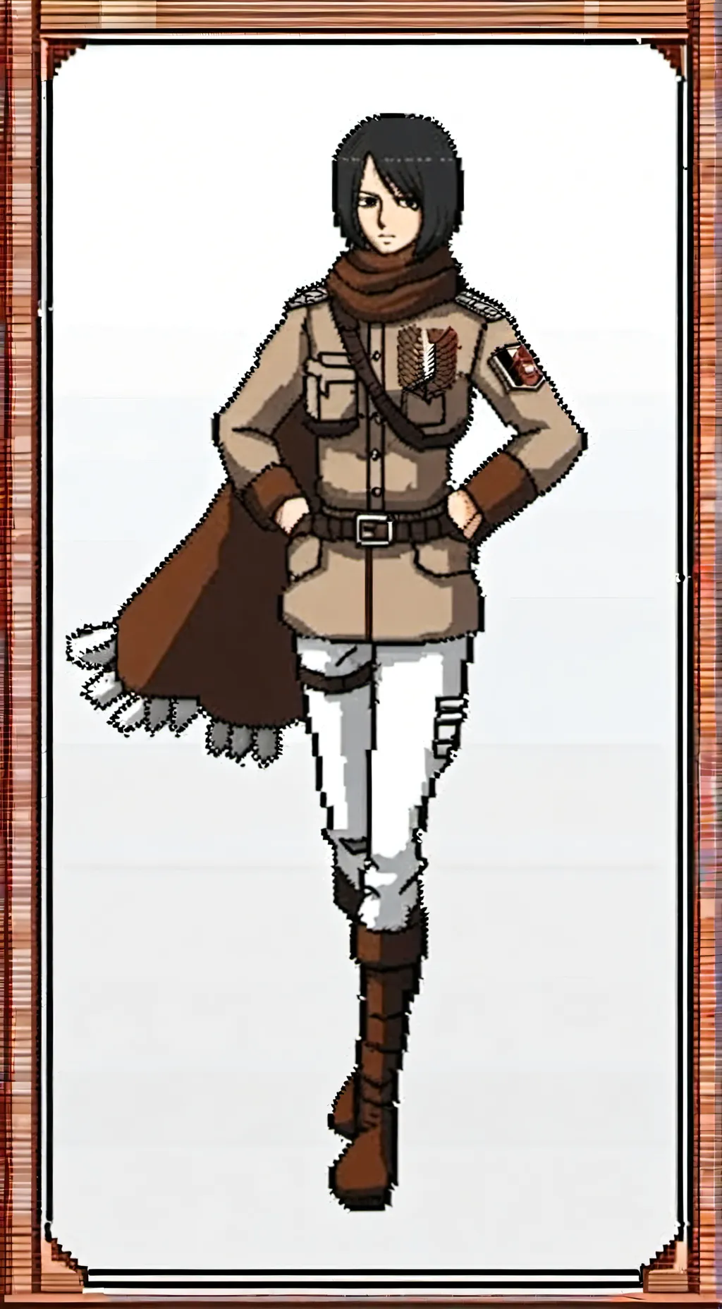 ai character: MikaSa background