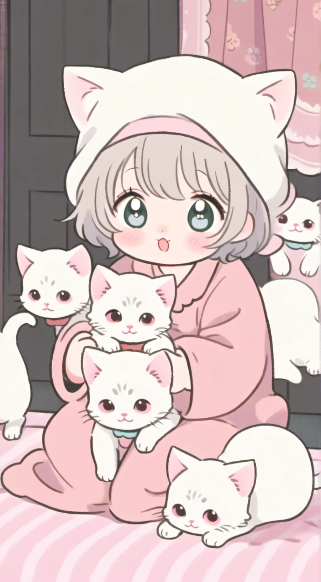 ai character: Rosa y sus gatos  background