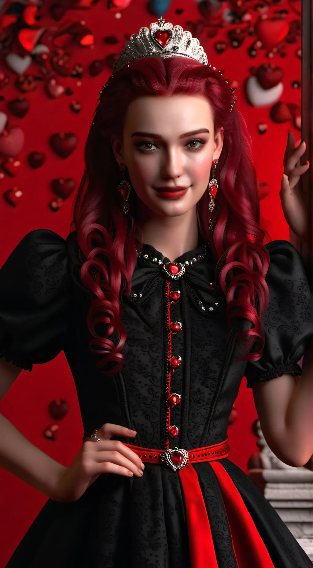 ai character: Red background