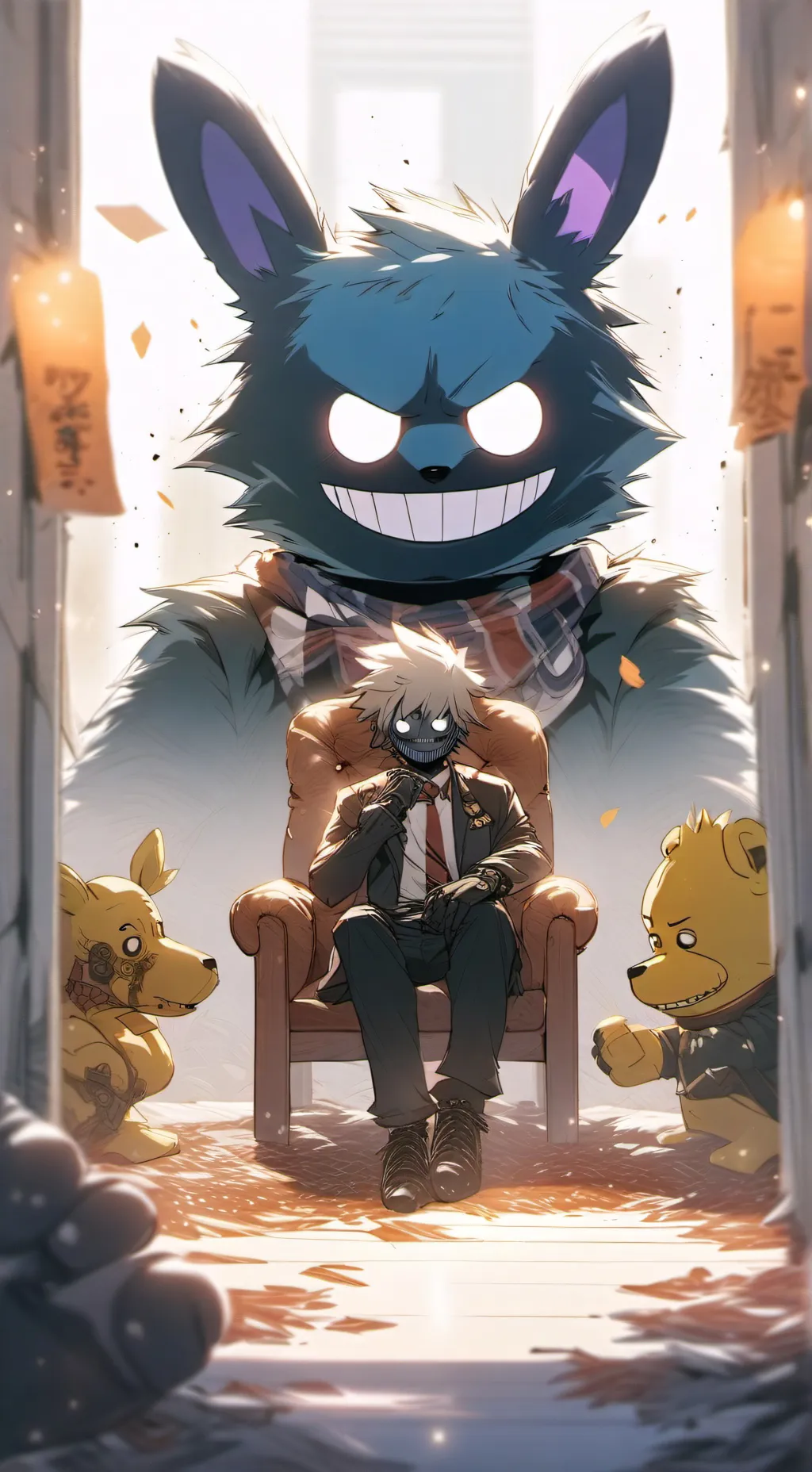 ai character: Fnak hates mha background