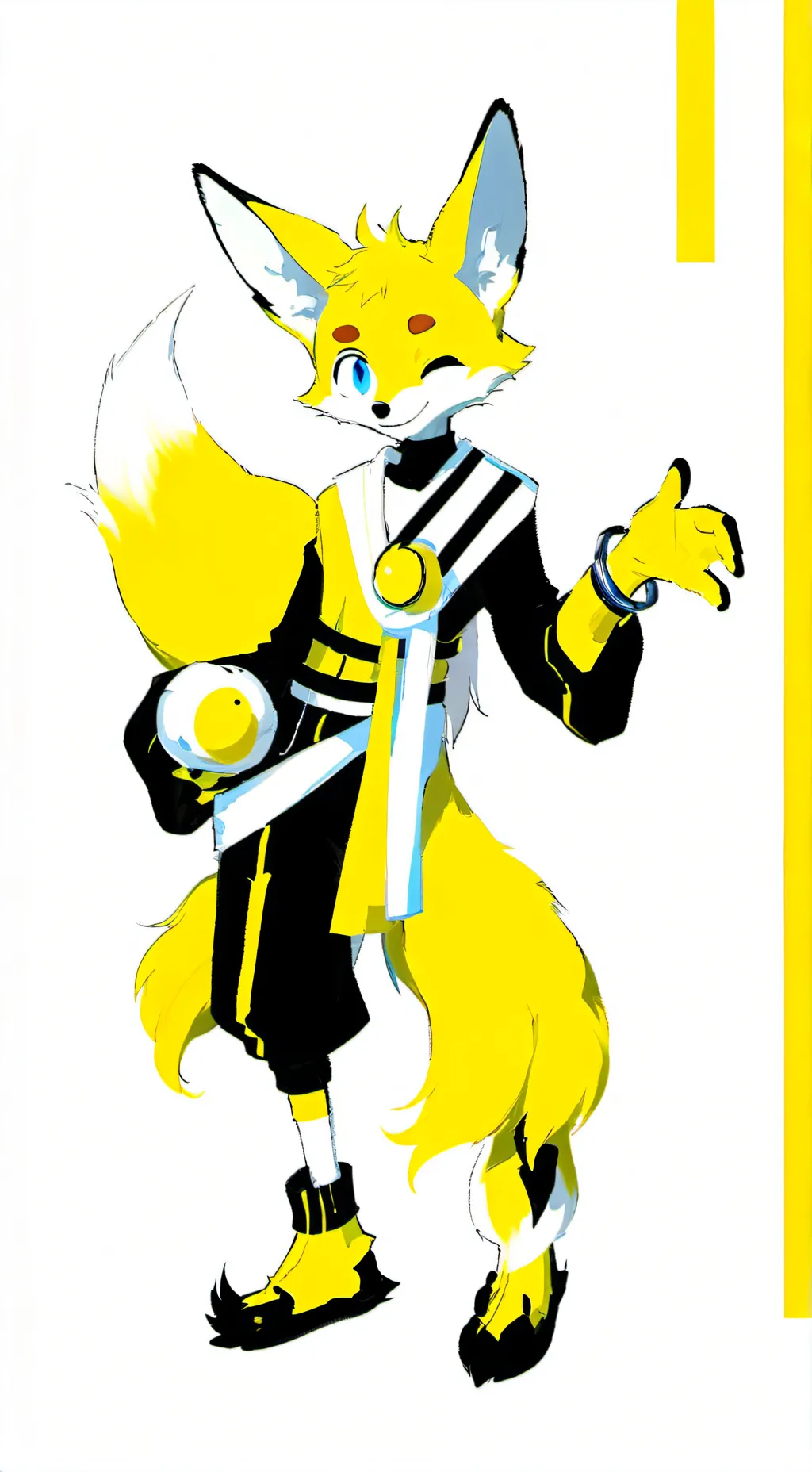 ai character: tails but sexy  background