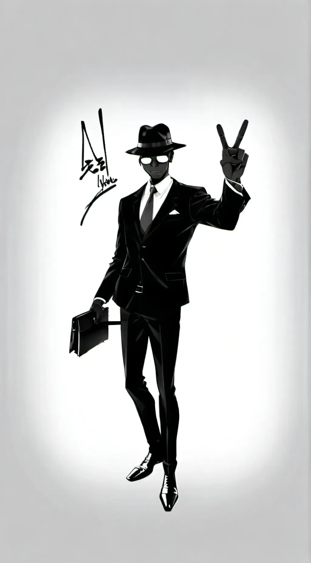 ai character: Black (sprunki) background