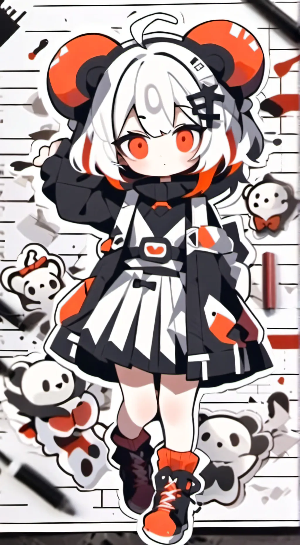 ai character: Bunny hole dress  background