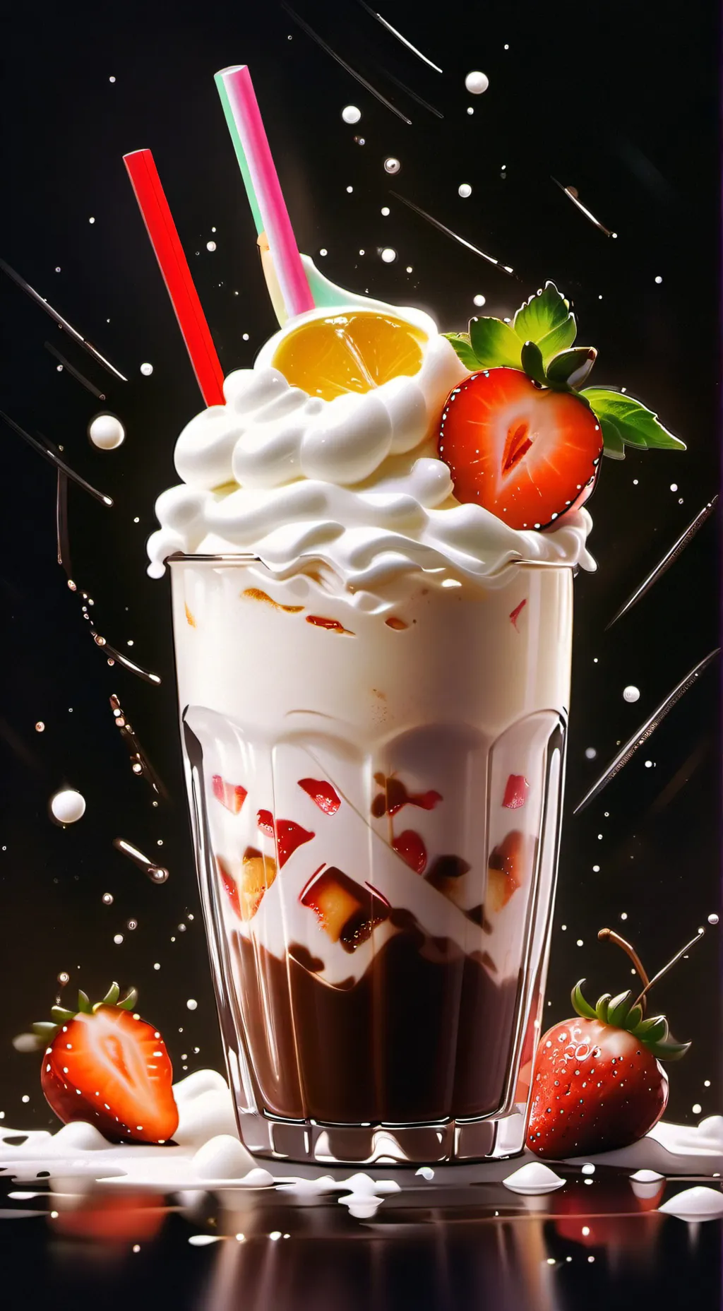 ai character: Milkshakes background