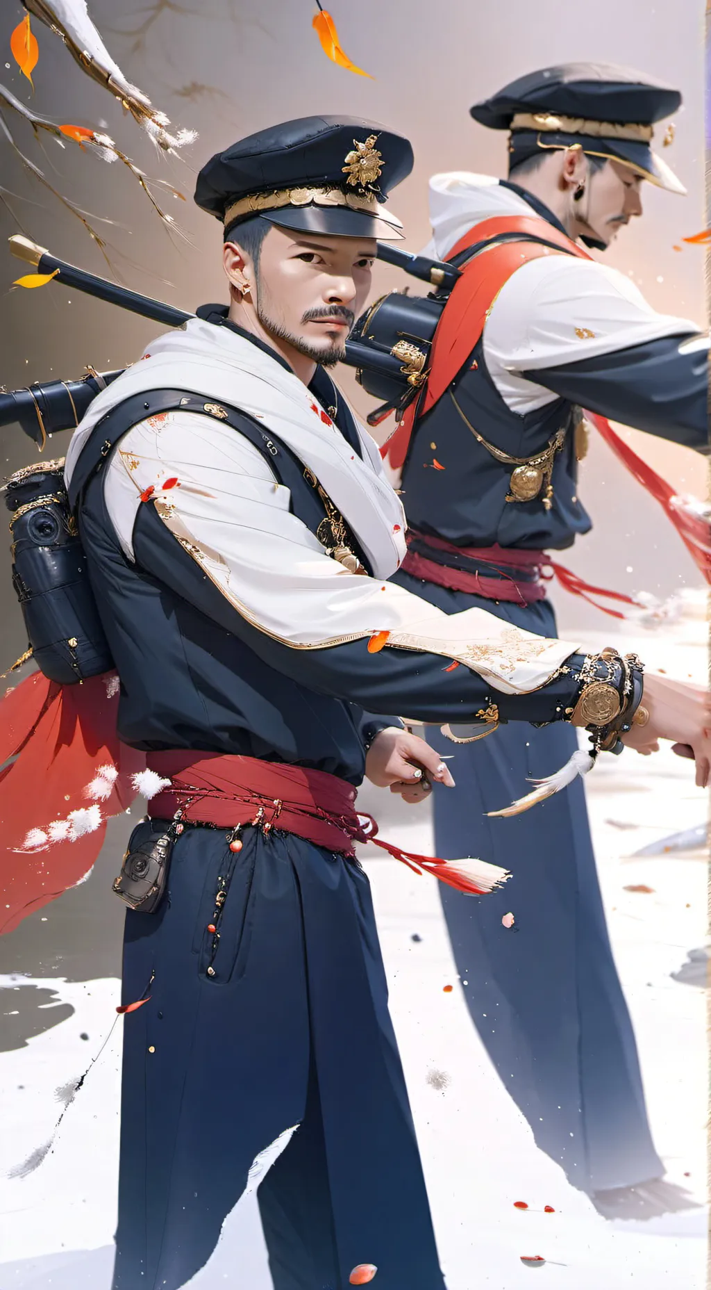 ai character: Bluey and Bingo background