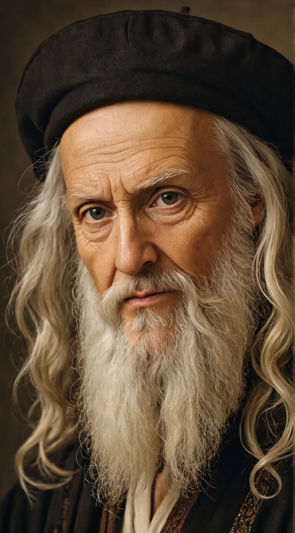 ai character: Léonard De Vinci  background