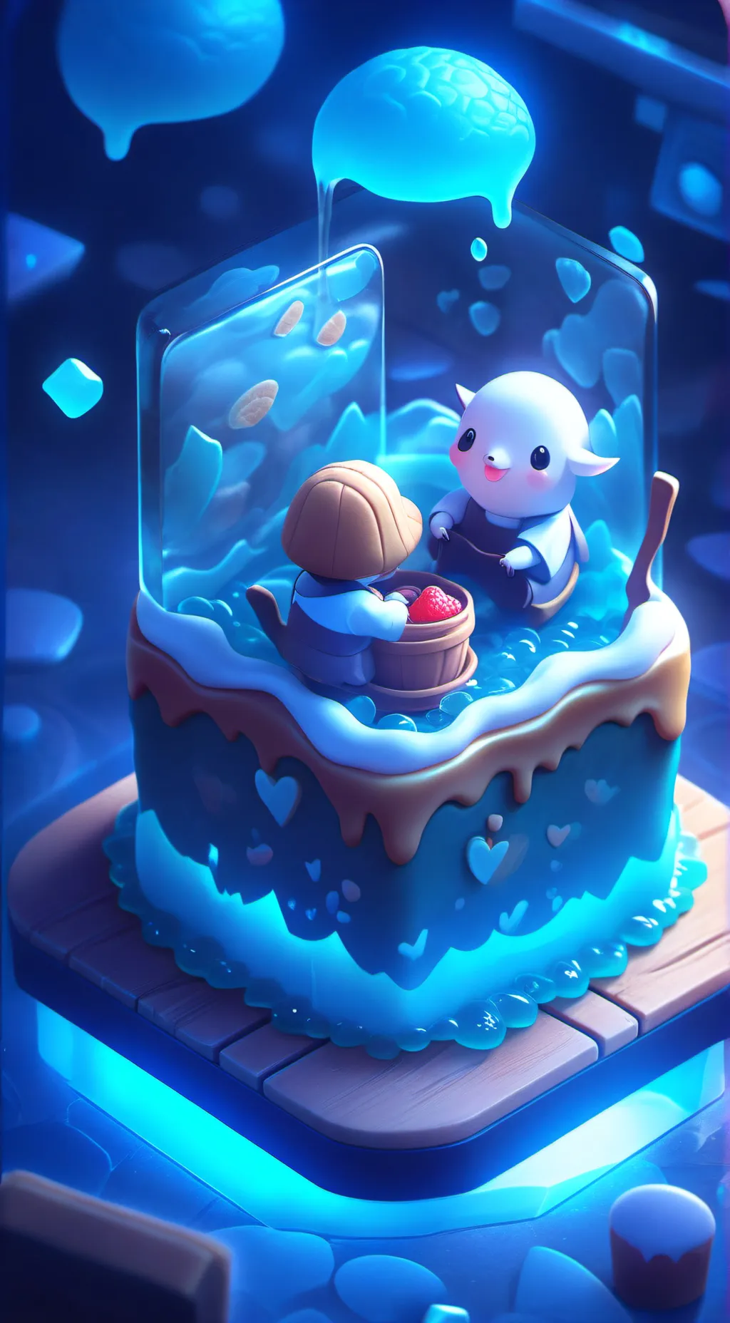 ai character: i'm_food background