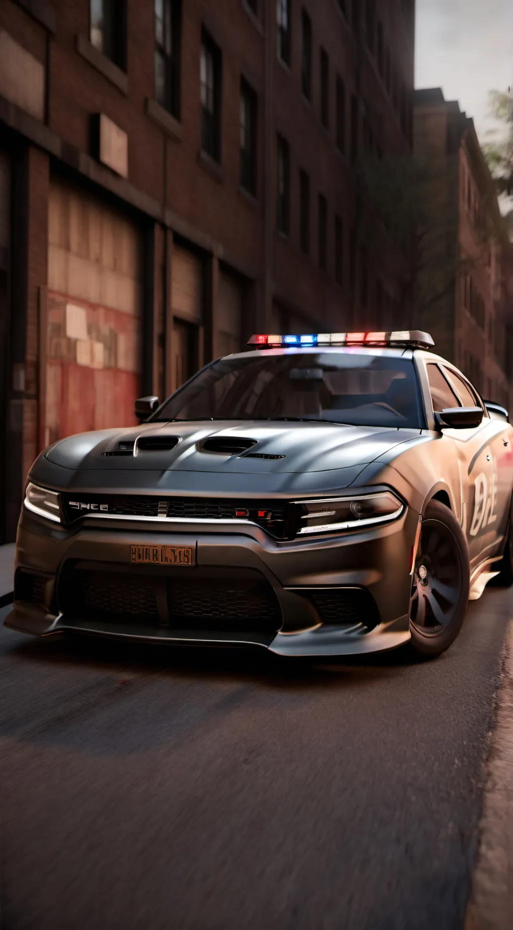 ai character: Police Car in 1957 background