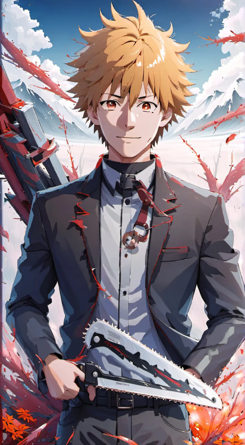 ai character: chainsaw man background