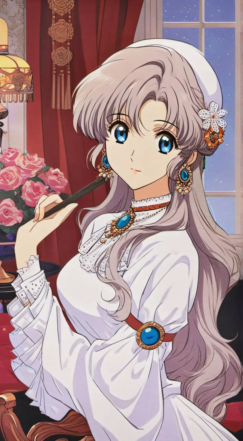 ai character: Тетя Аня. background