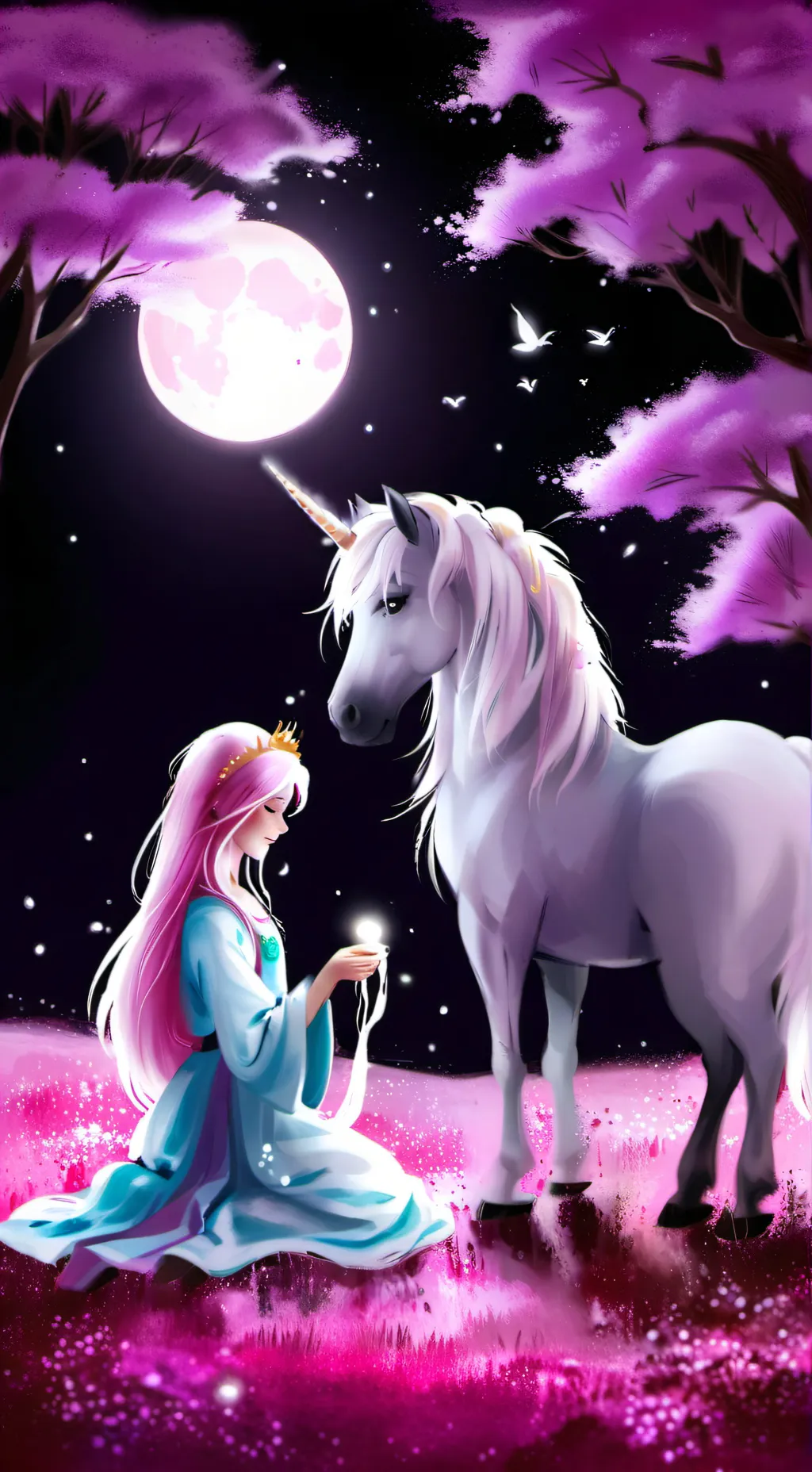 ai character: SUGAR MOONLIGHT  background