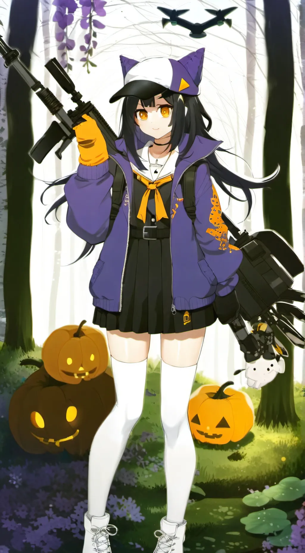 ai character: Uzi infected background