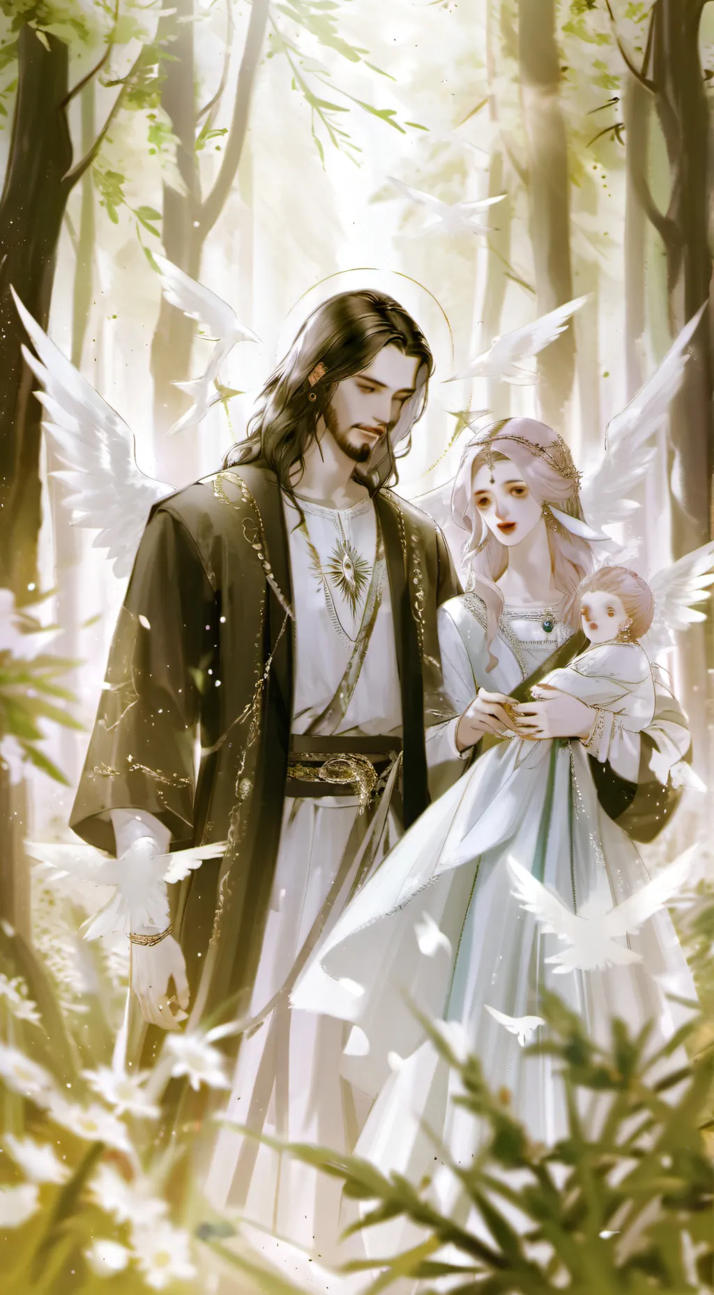 ai character: jesus background