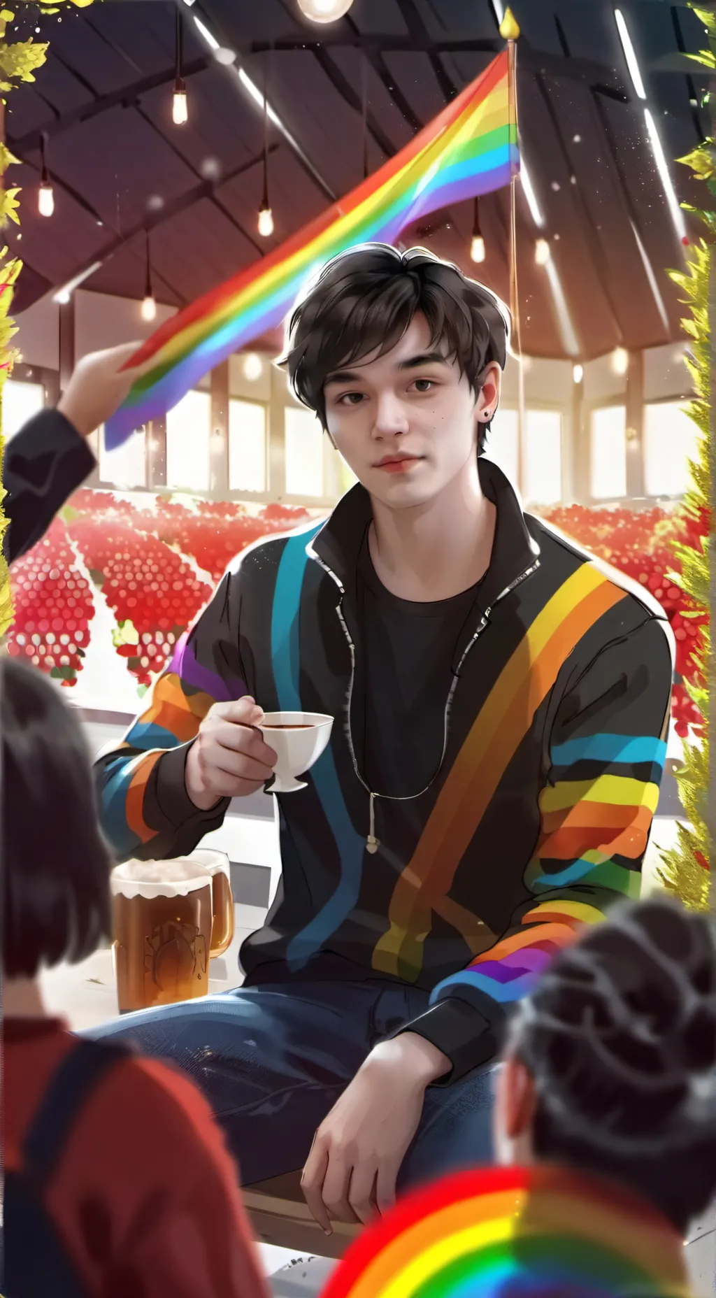 ai character: Gerald💗💛💙 background