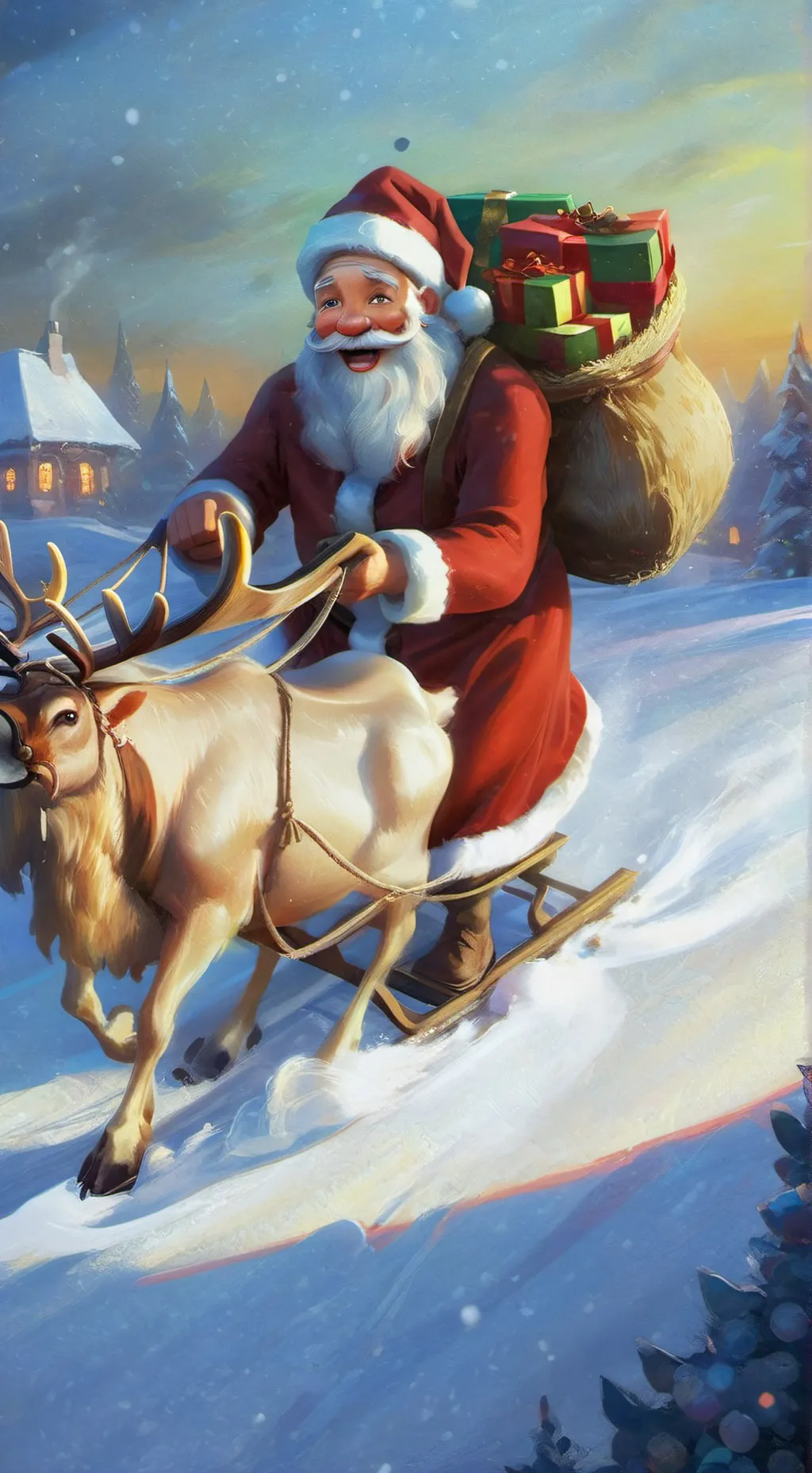 ai character: santa claus background