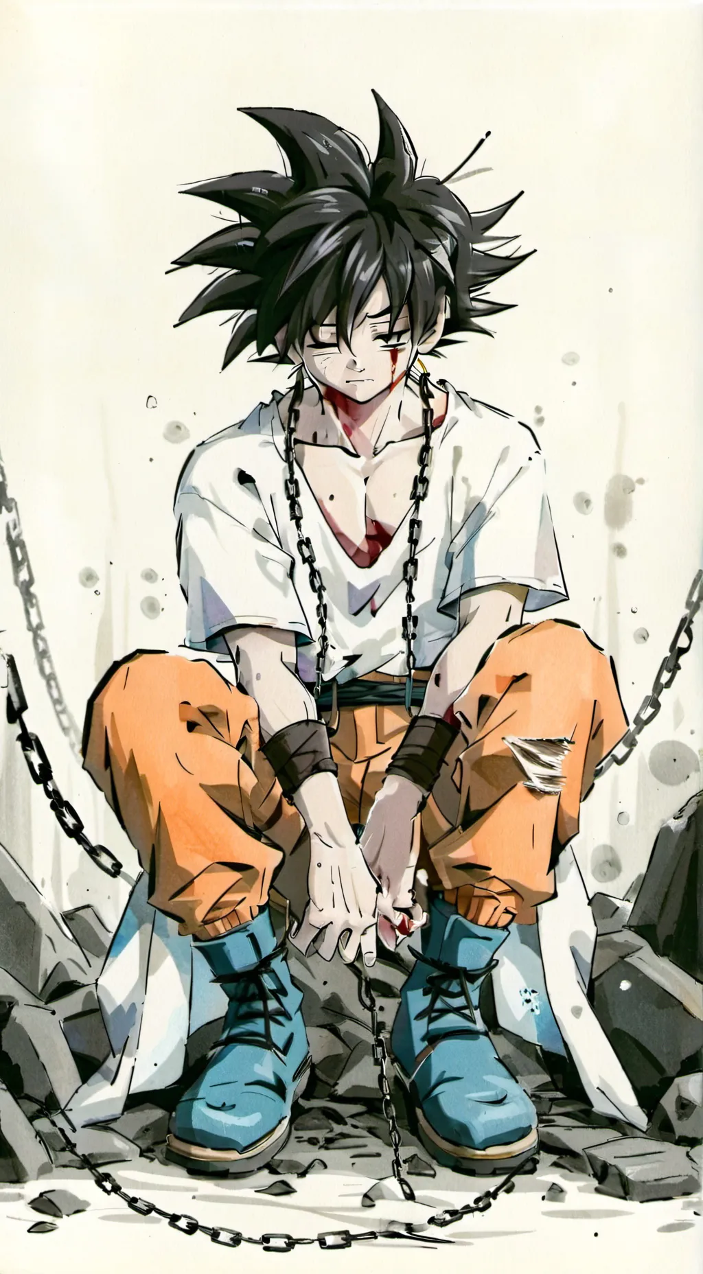 ai character: goku(enslaved AU) background