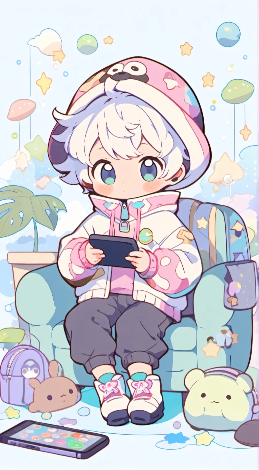 ai character: Cocomelon kid background