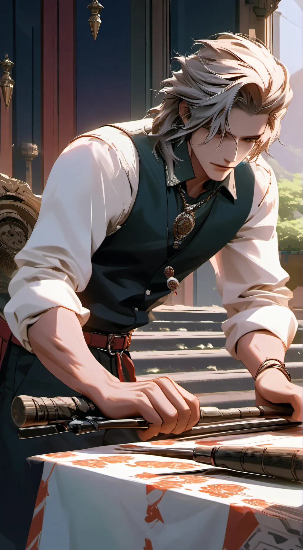 ai character: Leo  background