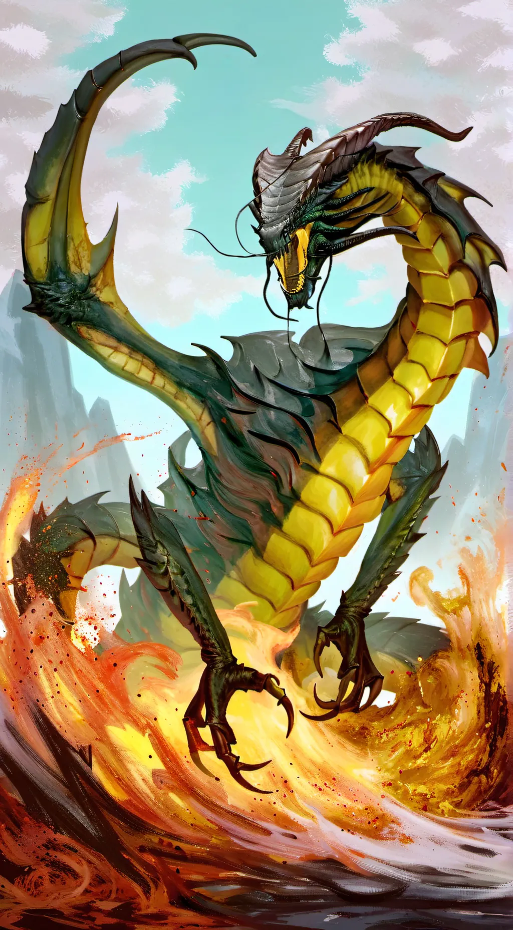 ai character: End of dragons. background