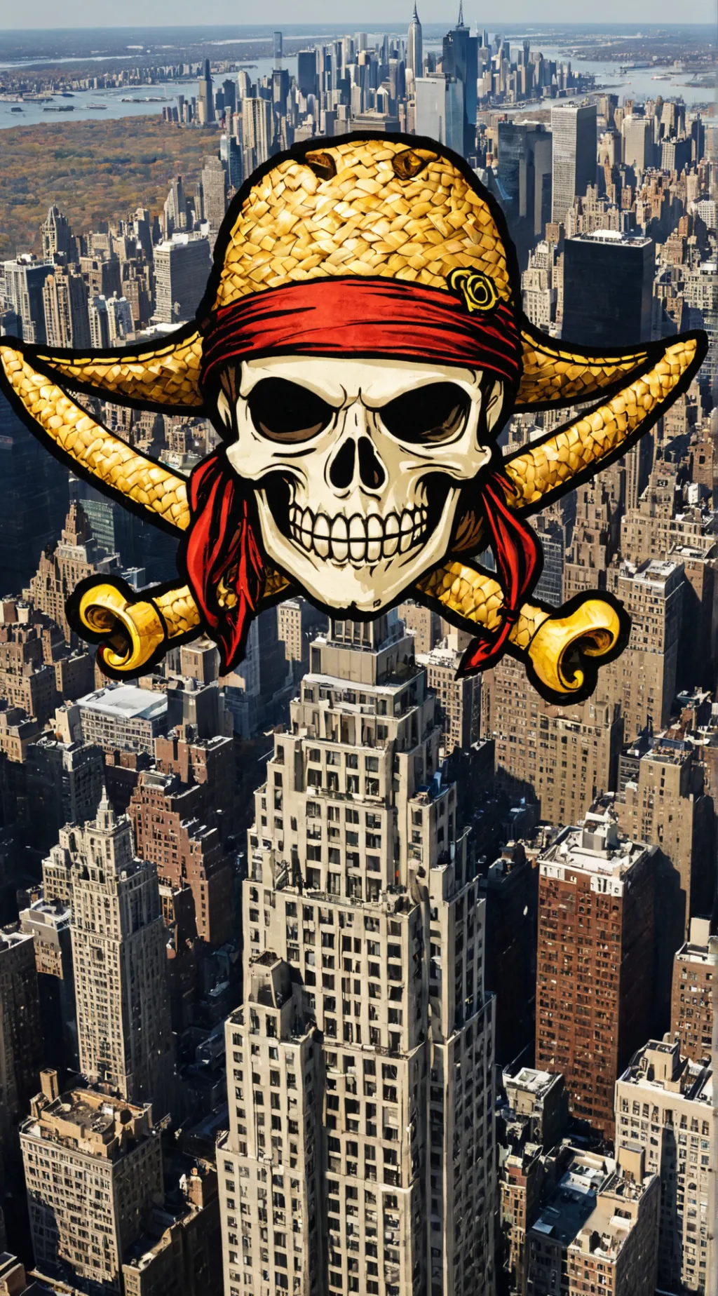 ai character: StrawHatsInNewYork background