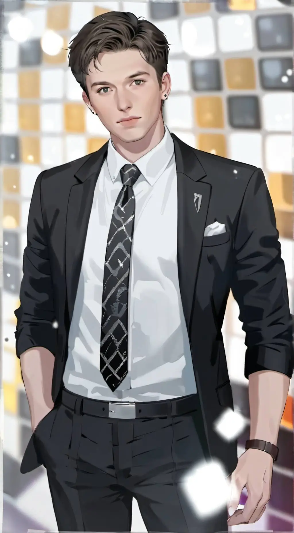 ai character: Sebastian  background
