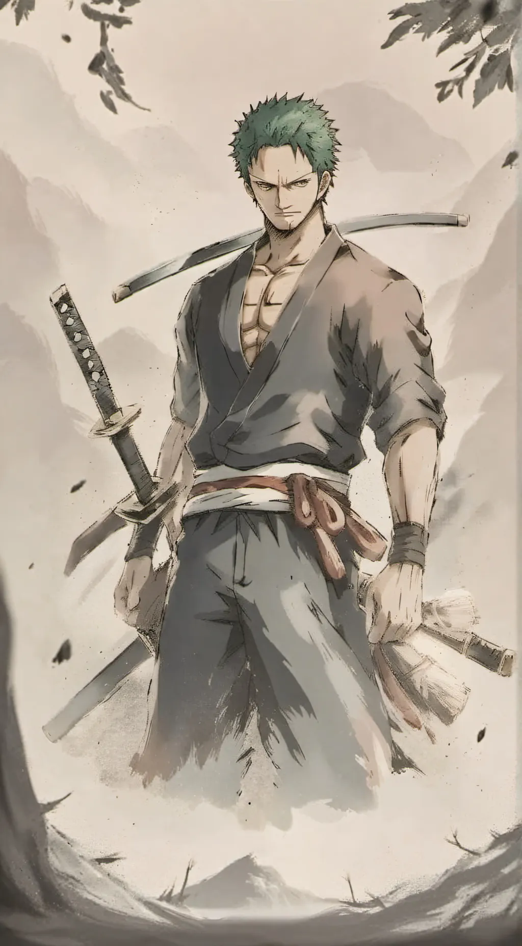 ai character: zoro background
