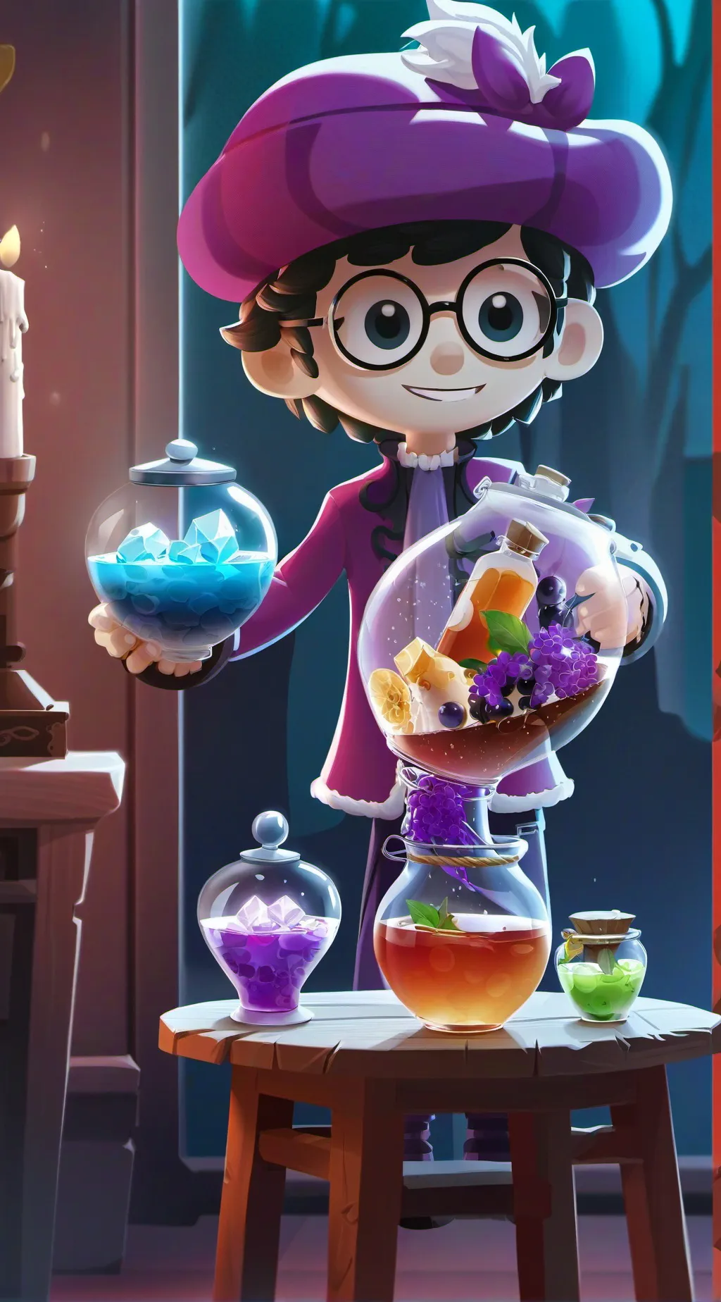 ai character: новый год background