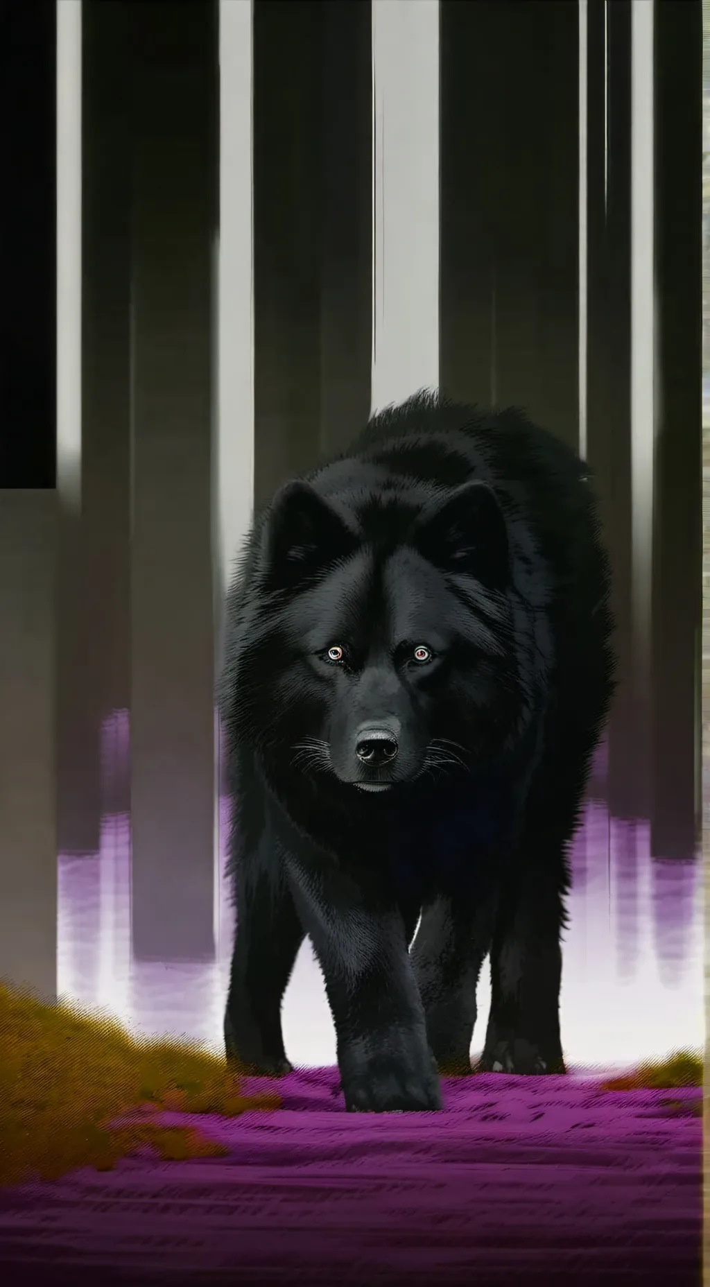 ai character: loup noir background