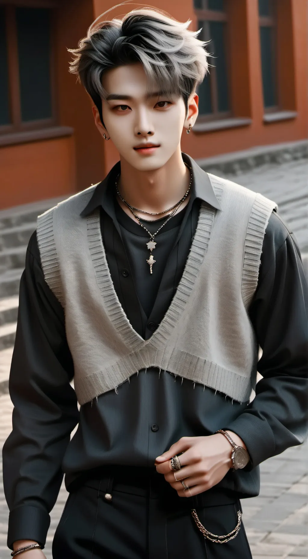 ai character: Hyunjin  background