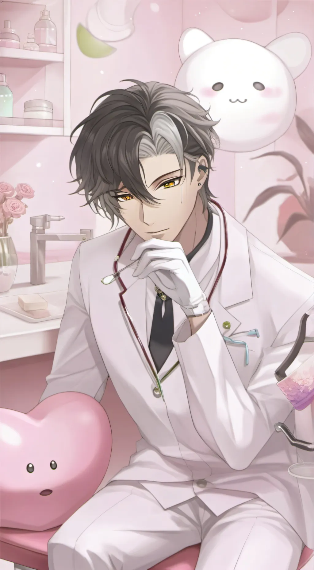 ai character: Dr Dusourire background